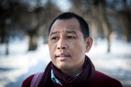 Maung Zarni på besök i Stockholm i februari.
