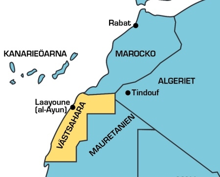 Västsahara ockuperas sedan 1975 av Marocko.