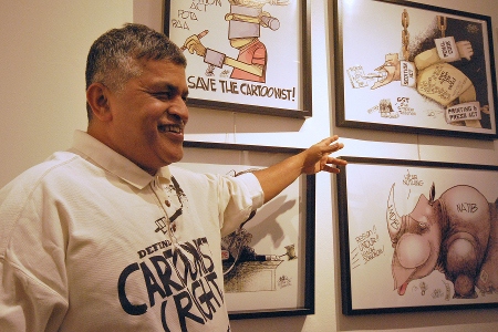 Ett urval av Zunars teckningar kunde beskådas under december, då Seriefrämjandet i Malmö visade vandringsutställningen ”Freedom of Speech in Comics Today”.