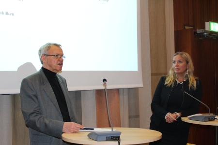 Mats Lundahl och Elisabeth Eklund vid seminariet på ABF-huset i Stockholm den 22 februari.