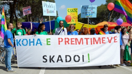 Pride i Albaniens huvudstad Tirana.