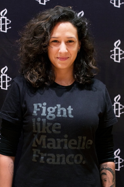  Mônica Benício på Amnestys årsmöte i Gävle. 
