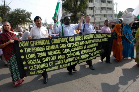  Protest i Bhopal år 2010. 