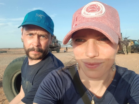 Johan Persson och Anna Roxvall i Niger. 