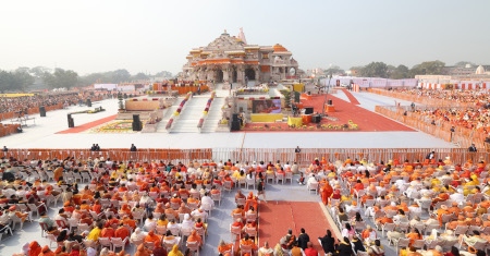 Invigningen av Ramatemplet i Ayoudhya den 22 januari blev starten för BJP:s valkampanj.