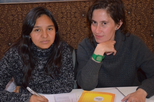 Aura Rodriguez och Catalina Lleras är på snabbvisit i Stockholm för att tala om läget för de mänskliga rättigheterna i Colombia inför granskningen i MR-rådet i april.