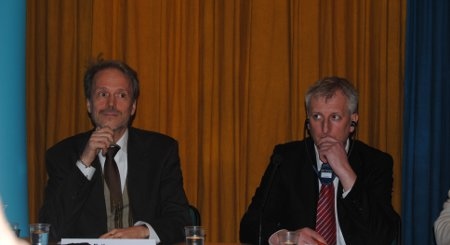 Ambassadör Stefan Eriksson och Andrej Bandarenka.