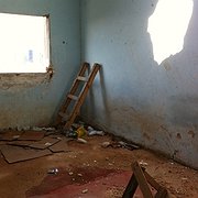Ett av alla hus som demolerats  i favelan Morro da Providência. 