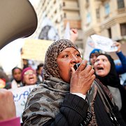 Protest mot det sexuella våldet.