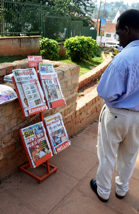 Ugandiska tidningar har ibland hängt ut homosexuella. 