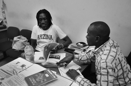 Bernard Ssembatya och John "Long John" Klambere på Spectrum Initiative är oroade av hur situationen i Uganda kommer att utveckla sig om lagförslaget om hårdare straff för homosexuella klubbas igenom.