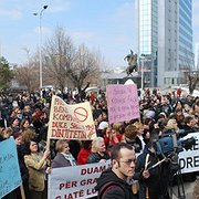 Demonstrationen 8 mars förra året.  