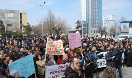 Demonstrationen 8 mars förra året.  