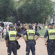 Hundratals poliser fanns på plats för att garantera paraddeltagarnas säkerhet. 