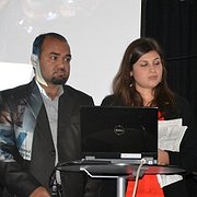 Khair-ul-Amin ordförande i ERC, Ilaria Cimino från Society for Threatened People, och Mohamed Ibrahim från ERC