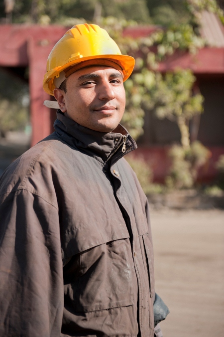 Mahmoud Abduldaim har jobbat sju år i stålfabriken i Helwan i södra Kairo och deltar i strejken. 