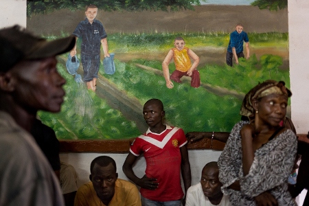 I december flydde 18 000 människor till informationscentret i Bangui.