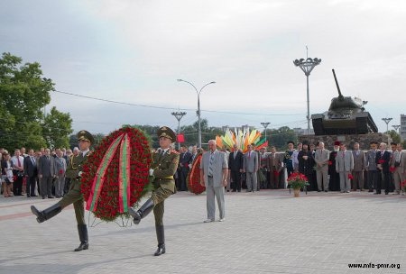 21-årsdagen av utropandet av Transnistrien firas i huvudstaden Tiraspol 2 september 2011.
