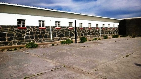 Rastgården på Robben Island.