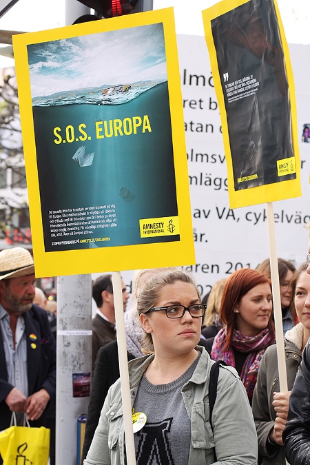 S.O.S Europa är Amnestys nya kampanj.