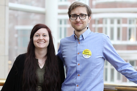 Sofia Bergström, årsmötessamordnare, och Viktor Rasch, styrelsesekreterare, har samordnat årsmötet i Malmö.
