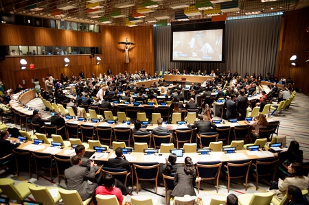 Samling i FN:s generalförsamling den 3 juni 2013 för undertecknande av ATT.