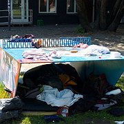 Hit till Folkets Park i Köpenhamn kommer hemlösa EU-medborgare. Hit till Folkets Park i Köpenhamn kommer hemlösa EU-medborgare.