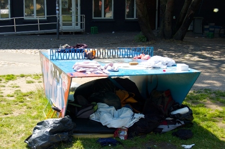Hit till Folkets Park i Köpenhamn kommer hemlösa EU-medborgare.