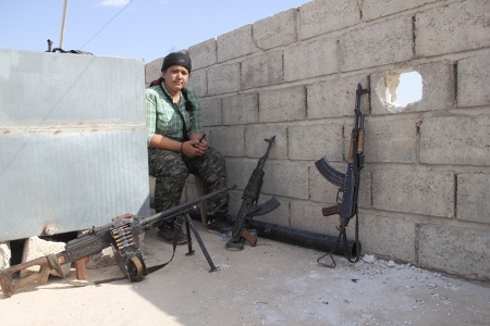 Många invånare i Kobane anslöt sig till försvaret av staden mot det framryckande IS.