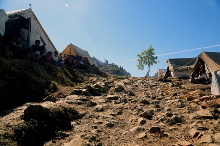  Flyktinglägret Taung Paw i Myebon i Rakhine i december 2012.