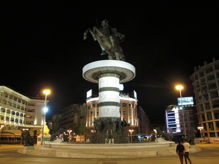 Makedoniens huvudstad Skopje.