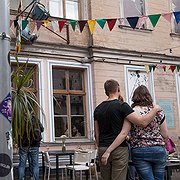 Pridehouse i Riga ligger i ett kulturcentrum.
