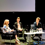 KD:s partiledare Ebba Busch Thor pressades av RFSL:s Ulrika Westerlund och RFSL Ungdoms Gisela Janis.