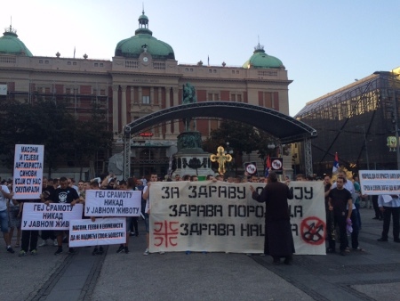 Nationalistiska motdemonstranter.