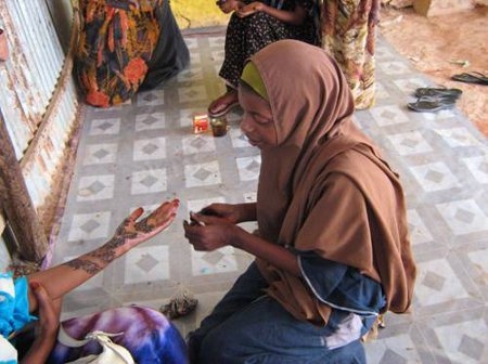 Nasro Dahir, elev vid yrkessskolan i Galkayo. 