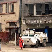 Belägrad stad. FN-soldater i Sarajevo 1994.