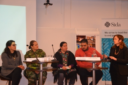  Seminariet ”Hållbar fred i sikte för Colombia?” drog fullt hus i hörsalen på Sida.