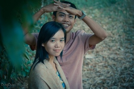 Studentaktivisten Phyoe Phyoe Aung med sin man Lin Htet Naing.