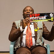 Justine Ijeomah gästade under helgen Amnestys årsmöte i Halmstad.