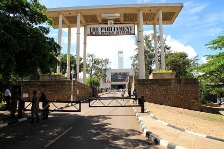 Parlamentet i Ugandas huvudstad Kampala.