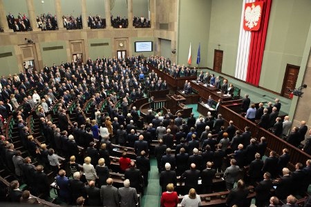 Det polska parlamentet (här underhuset sejmen) väntas i höst ta upp det medborgarförslag om skärpt abortlagstiftning som finns.