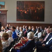 Högtidssalen på Konstakademien blev fullsatt under den sekulära ceremonin i samband med Riksmötets öppnande. 