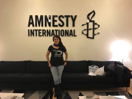 Sara García besökte Amnesty i Sverige.