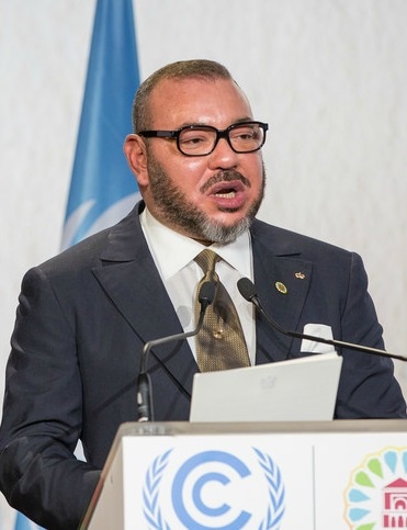  Marockos Kung Mohammed VI. Här talar han på klimatmötet i Marrakesh 2016. 