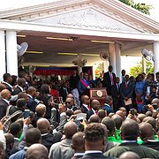 Jovenel Moïse installeras som president i Haiti den 7 februari 2017.