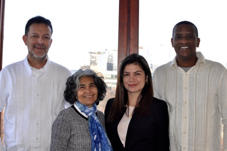 José Milciades Sánchez, Maria Ruth Sanabria Rueda, Marisol Figueroa Cortés och Abid Manuel Domaña Meana belönades förra året för sitt arbete med att försvara de mänskliga rättigheterna i Colombia. När de nu besökte Sverige varnade de för människorättsförsvararnas utsatta situation i Colombia.