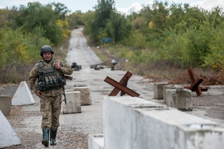 Patrullering i Stanytsia Luhanska.