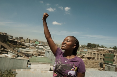 Aktivisten Rachael Mwikali Mueni från Coalition for Grassroots human rights defenders i Matare har tagit strid för kvinnors rättigheter.