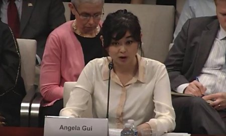 Angela Gui berättar om Gui Minhai i USA:s kongress 25 maj 2016.