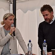 Anna Sjöblom, Medicinsk humanitär rådgivare på Läkare utan gränser och Mikael Ribbenvik från Migrationsverket.